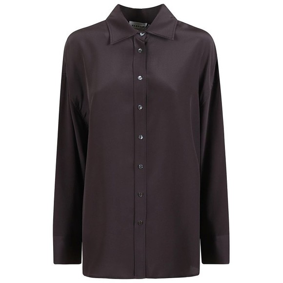 P.A.R.O.S.H. Silk Shirt With Classic Collar And Button-Down Front - NWT - Picture 1 of 2